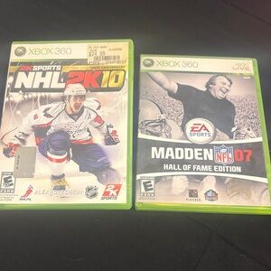 Xbox 360 NHL 2K10 & Madden NFL 07 Hall of Fame Edition Bundle